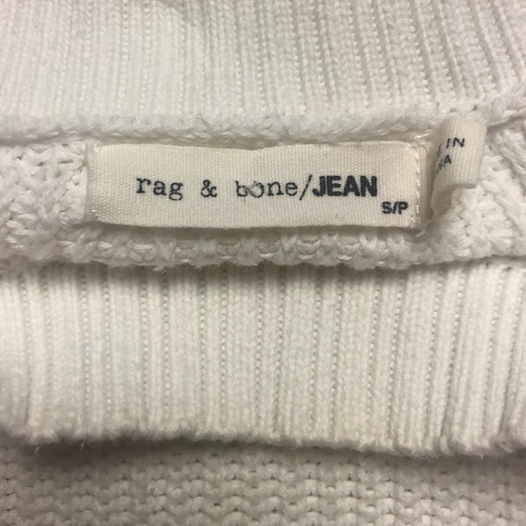 Rag & Bone Dana Cold Shoulder White Sweater Size Pre-Loved - Picture 14 of 15